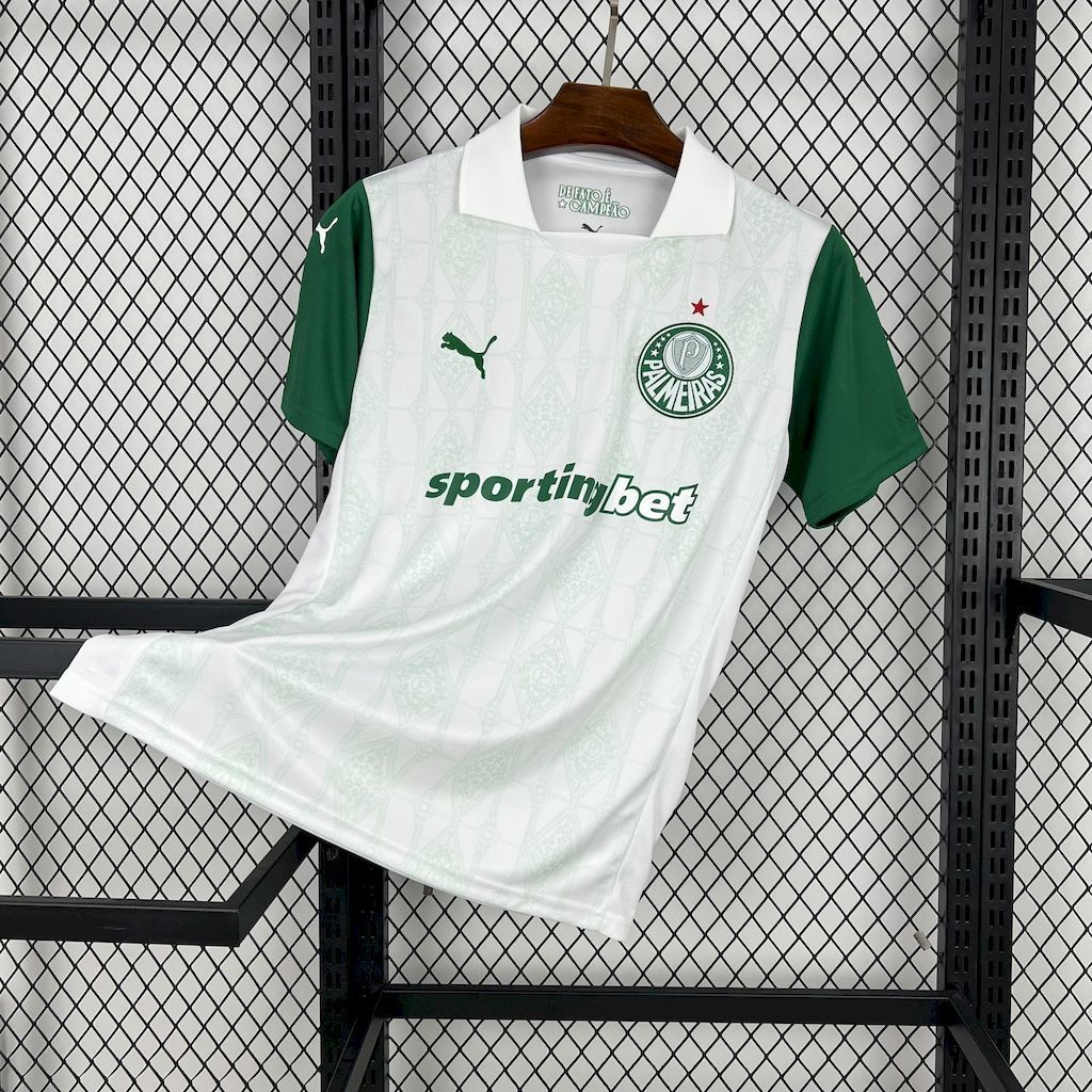 Camisa Pronta Entrega Palmeiras Away 2025/26 - Puma Torcedor Masculina - Branca/Verde