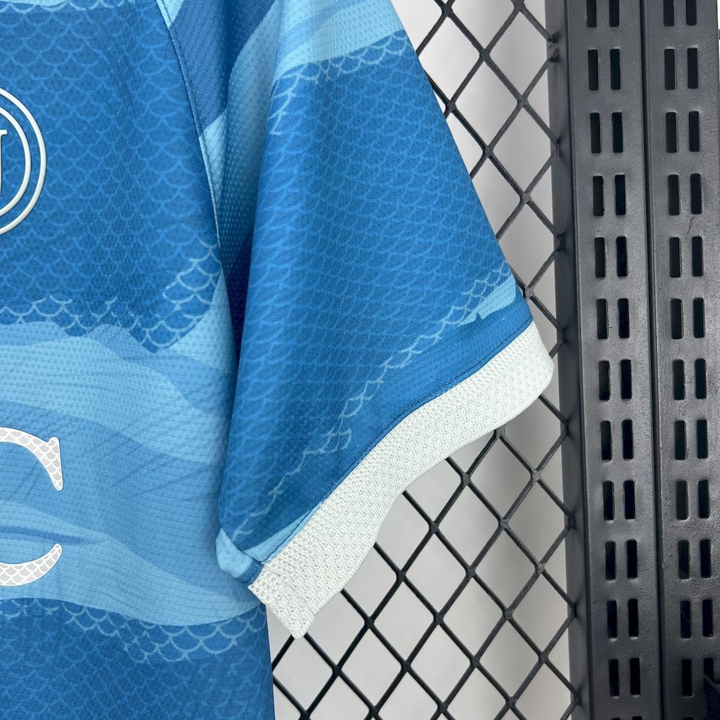 Camisa Pronta Entrega Napoli Edição Especial 2025/26 - EA7 Torcedor Masculina - Azul/Branca