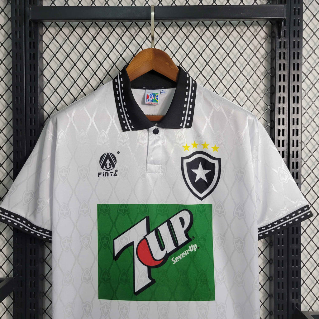 Camisa Pronta Entrega Botafogo Away 1995/96 - Finta Retrô Masculina - Branca/Preta