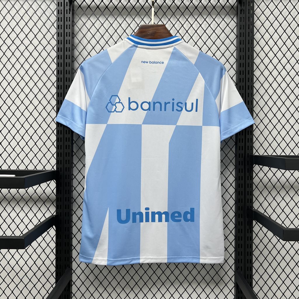Camisa Pronta Entrega Grêmio Away 2026/27 - New Balance Torcedor Masculina - Branca/Azul