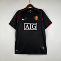 Camisa Pronta Entrega Manchester United Away 2007/08 - Nike Retrô Masculina - Preta/Branca