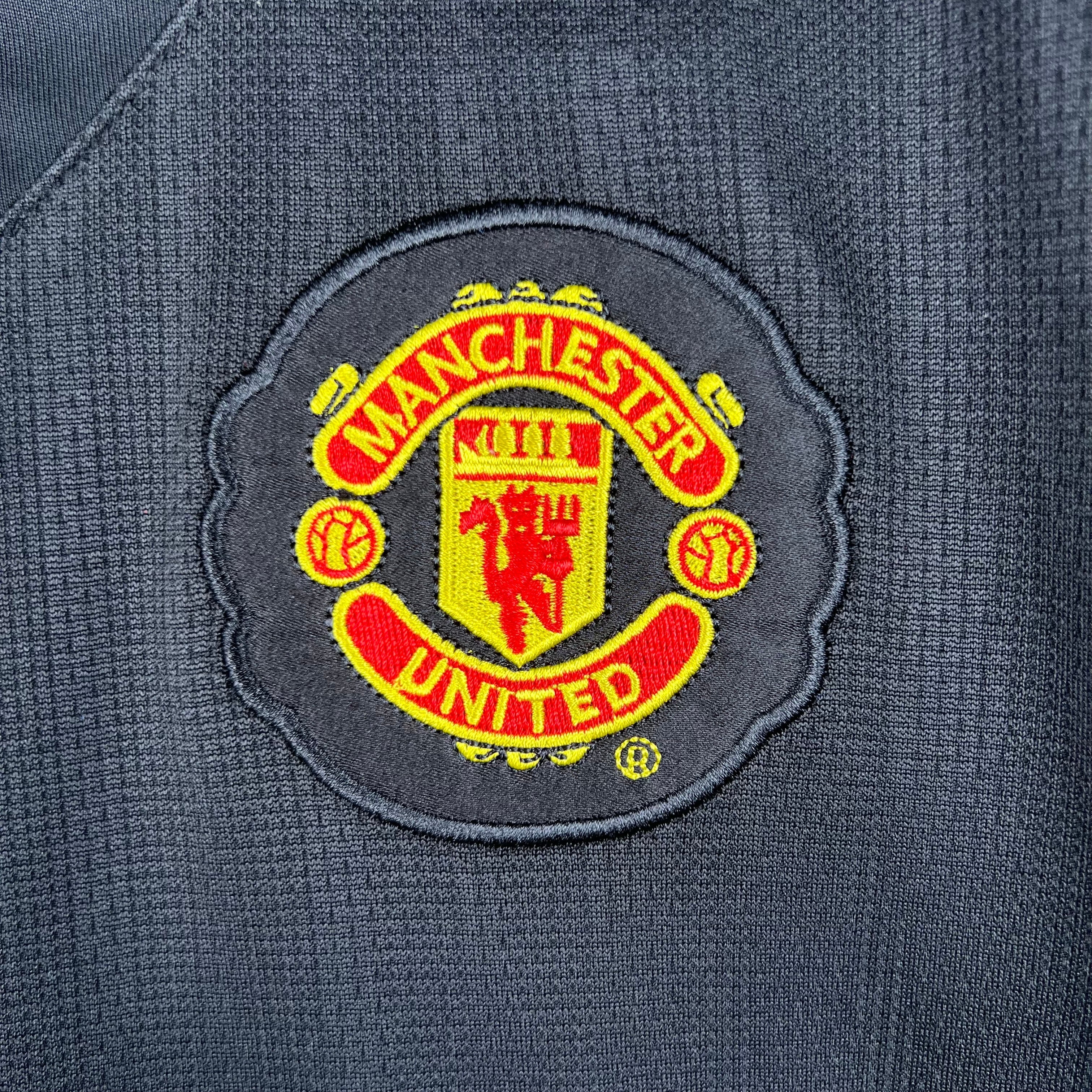 Camisa Pronta Entrega Manchester United Away 2007/08 - Nike Retrô Masculina - Preta/Branca