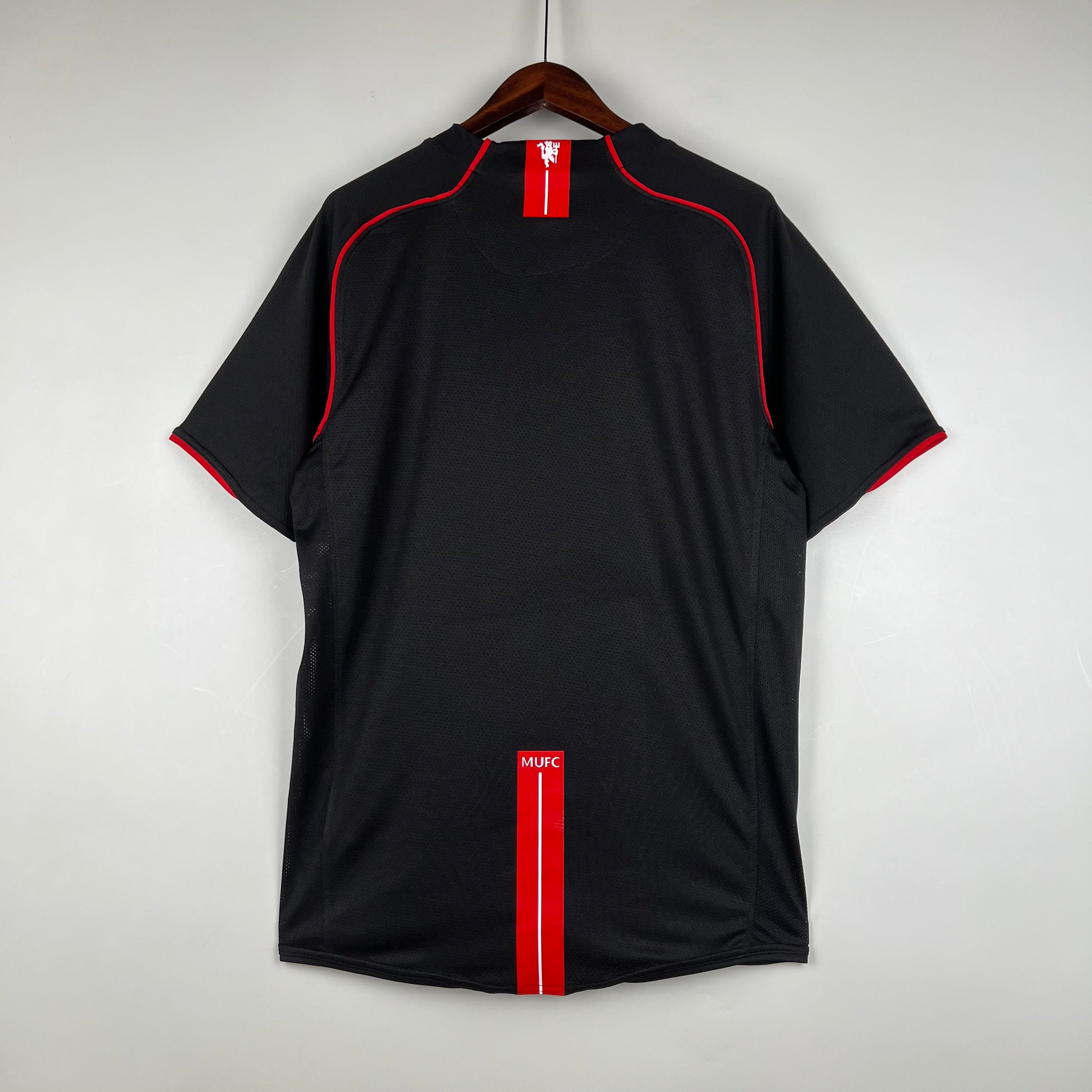 Camisa Pronta Entrega Manchester United Away 2007/08 - Nike Retrô Masculina - Preta/Branca