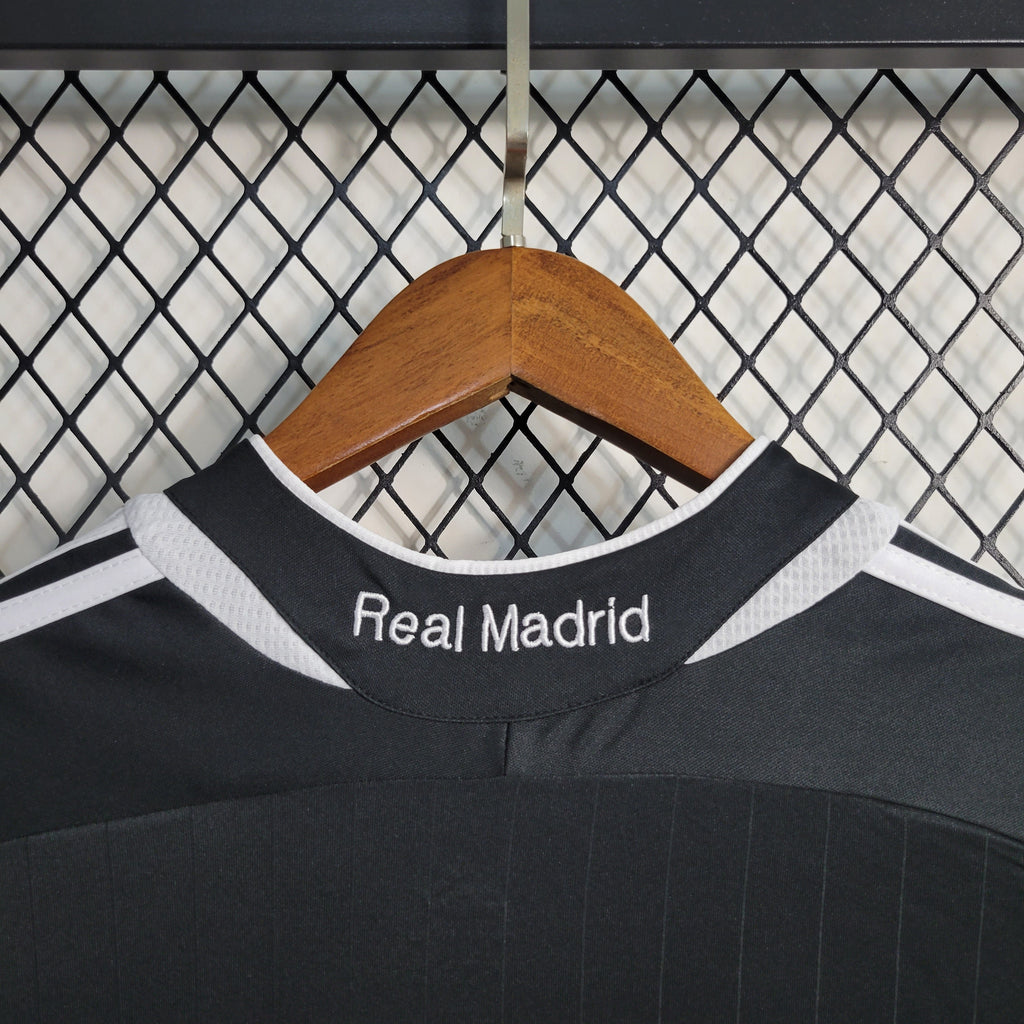 Camisa Pronta Entrega Real Madrid Away 2006/07 - Adidas Retrô Masculina - Preta/Branca