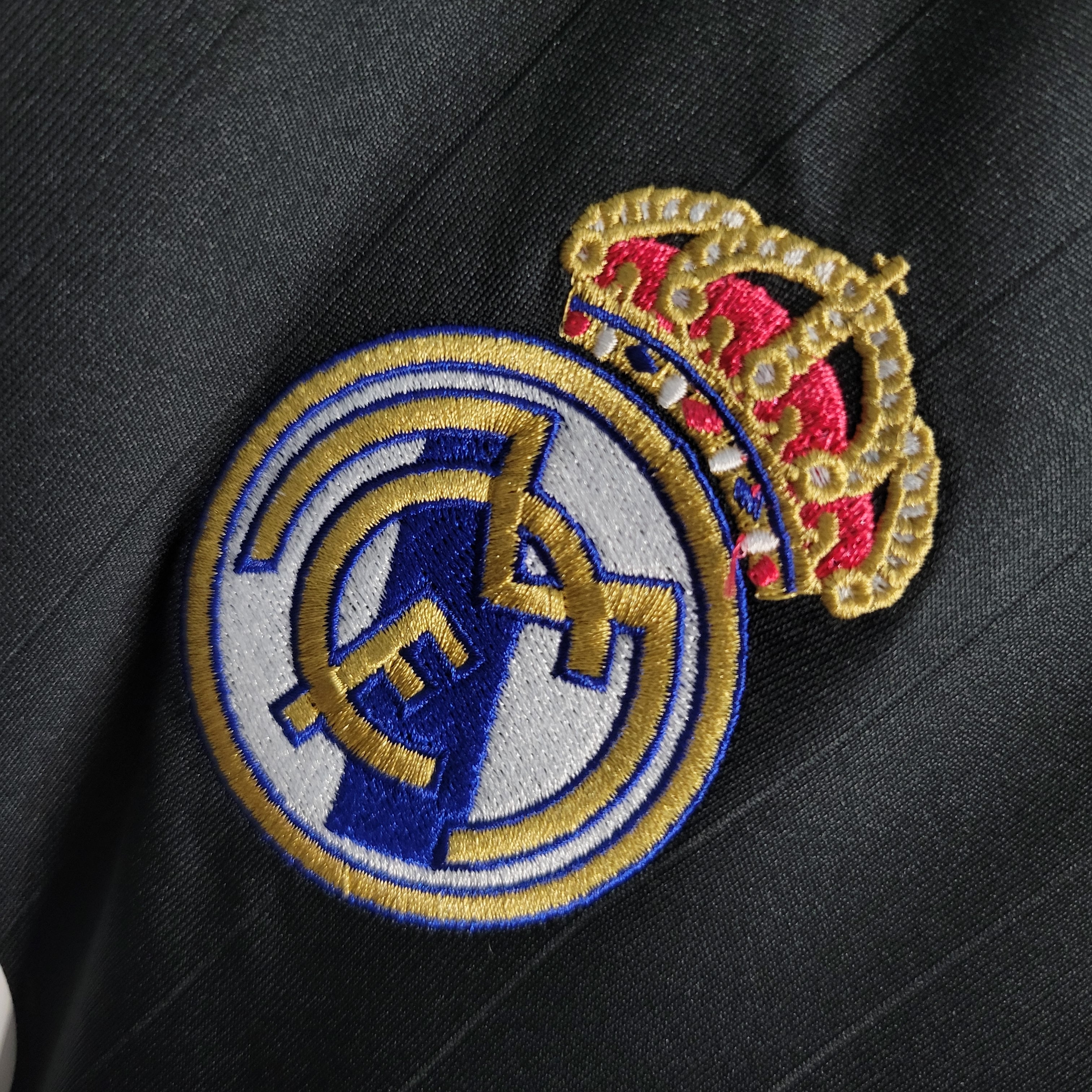 Camisa Pronta Entrega Real Madrid Away 2006/07 - Adidas Retrô Masculina - Preta/Branca