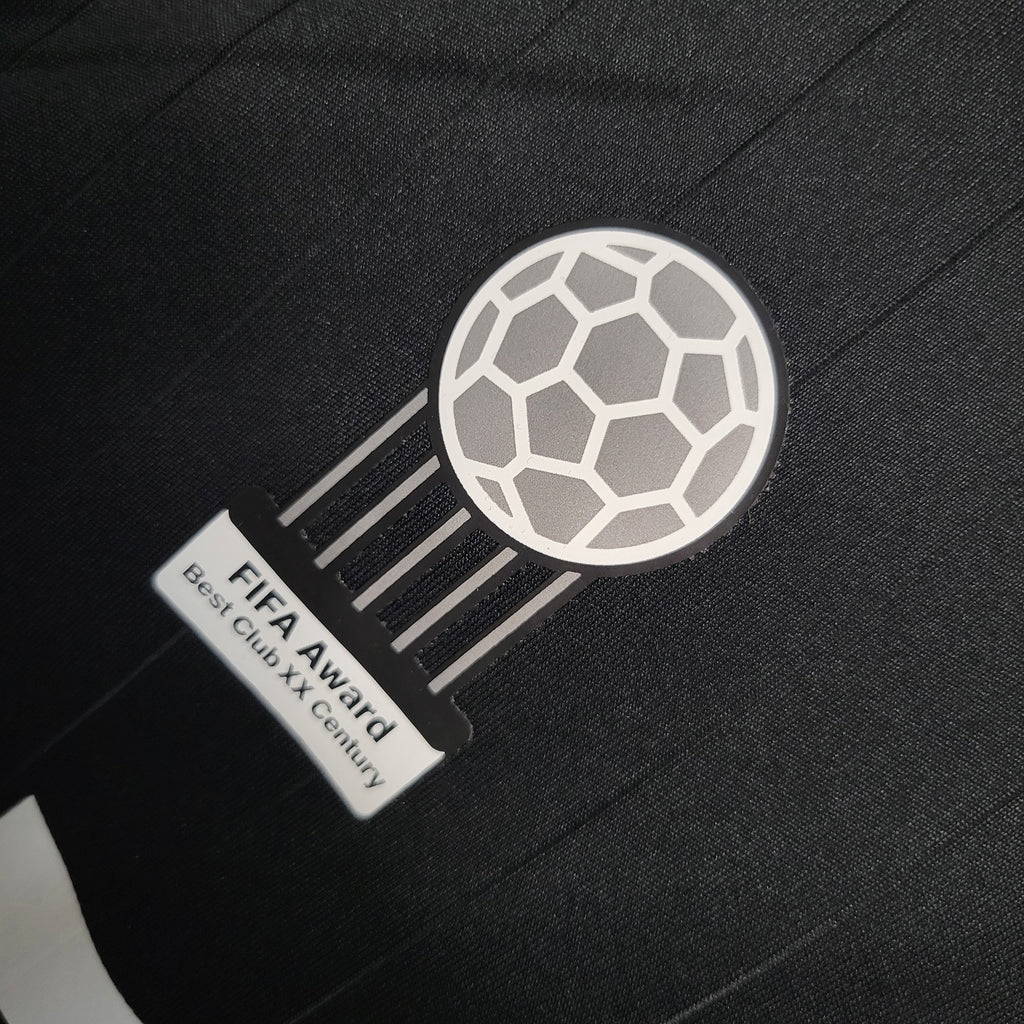 Camisa Pronta Entrega Real Madrid Away 2006/07 - Adidas Retrô Masculina - Preta/Branca