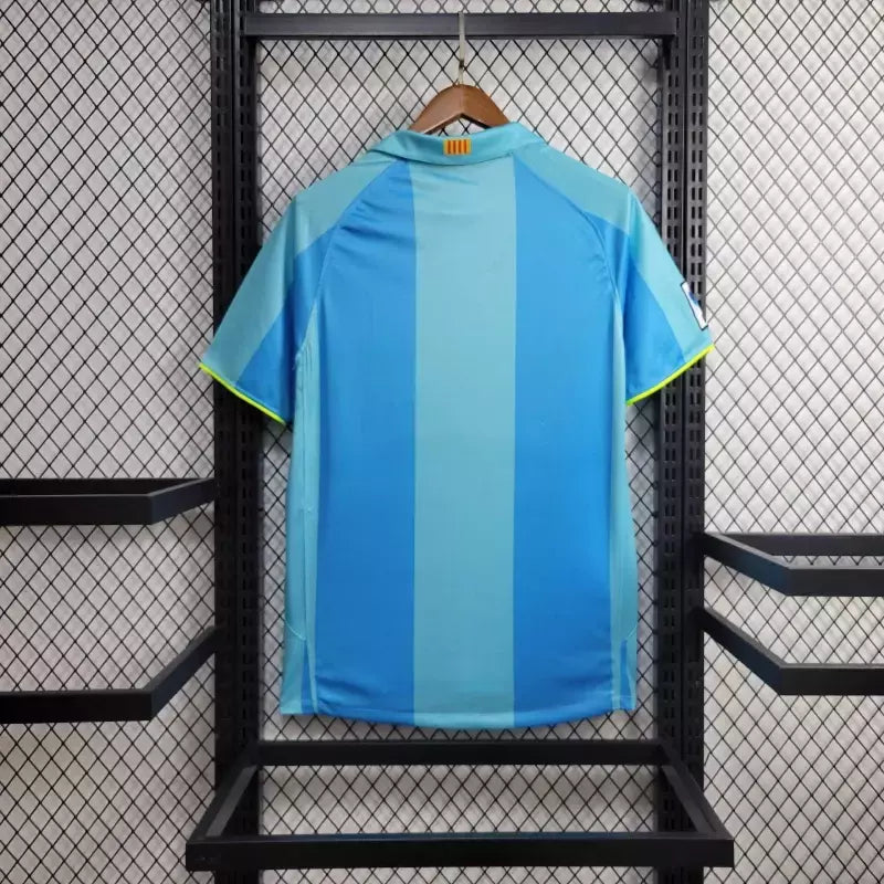camisa-pronta-entrega-barcelona-blaugrana-away-reserva-2-2007-08-nike-retro-masculina-masculino-unicef-la-liga-champions-amarelo-amarela-azul-ronaldinho-messi-etoo-xavi-iniesta-deco-puyol-abidal-henry