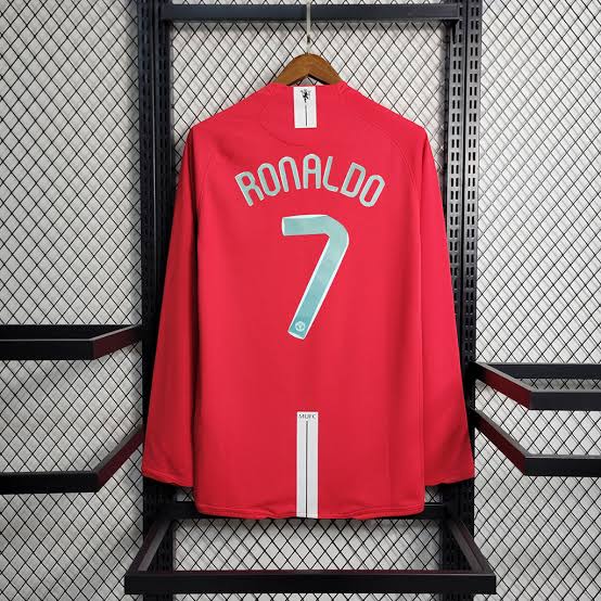 camisa-pronta-entrega-manchester-united-diabos-vermelhos-home-titular-1-2007-08-nike-retro-masculina-masculino-manga-longa-aig-premier-league-champions-vermelho-vermelha-preto-preta-cristiano-ronaldo-rooney-tevez-giggs-scholes-carrick-evra-vidic-ferdinand-park-nani-anderson