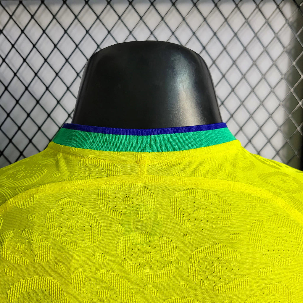 Camisa Pronta Entrega Brasil Home 2022/23 - Nike Jogador Masculina - Amarela/Verde