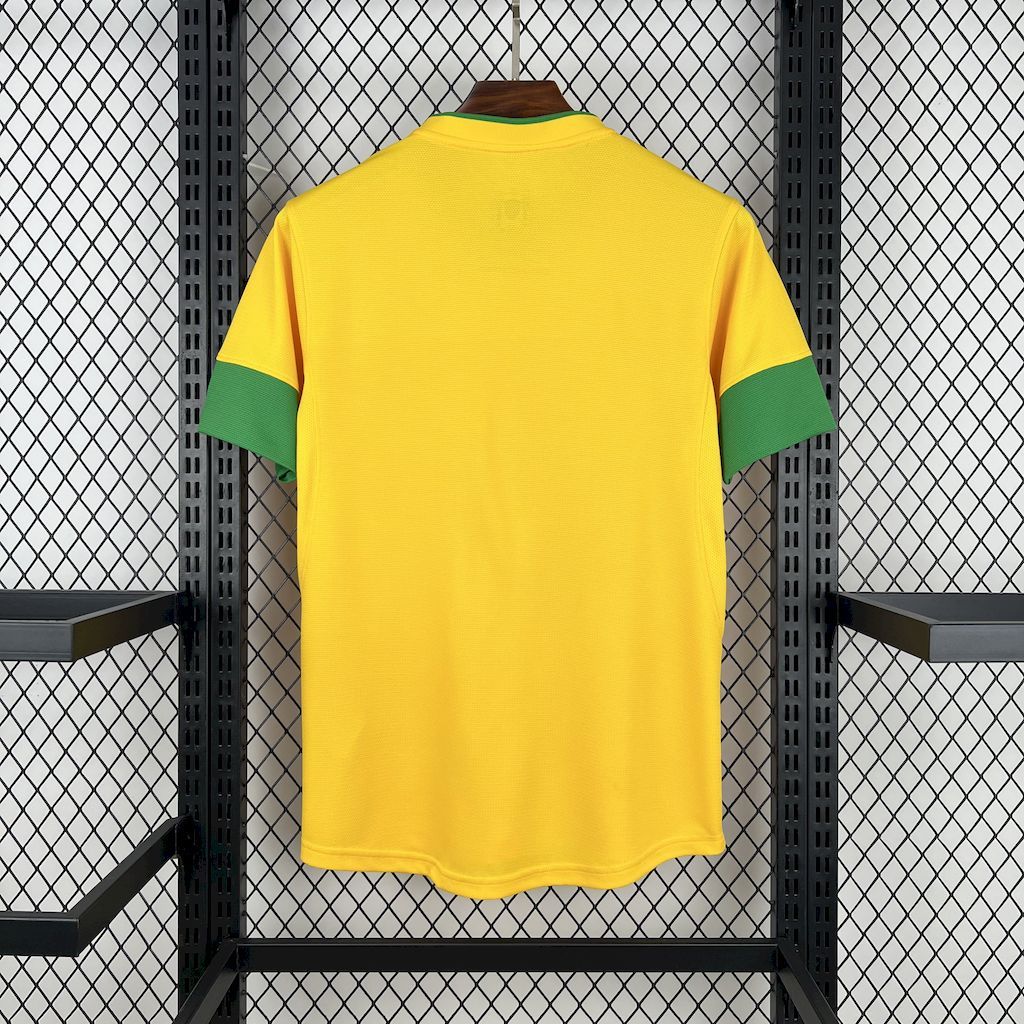 Camisa Pronta Entrega Seleção Brasil Home 2012/13 - Nike Retrô Masculina - Amarela/Verde