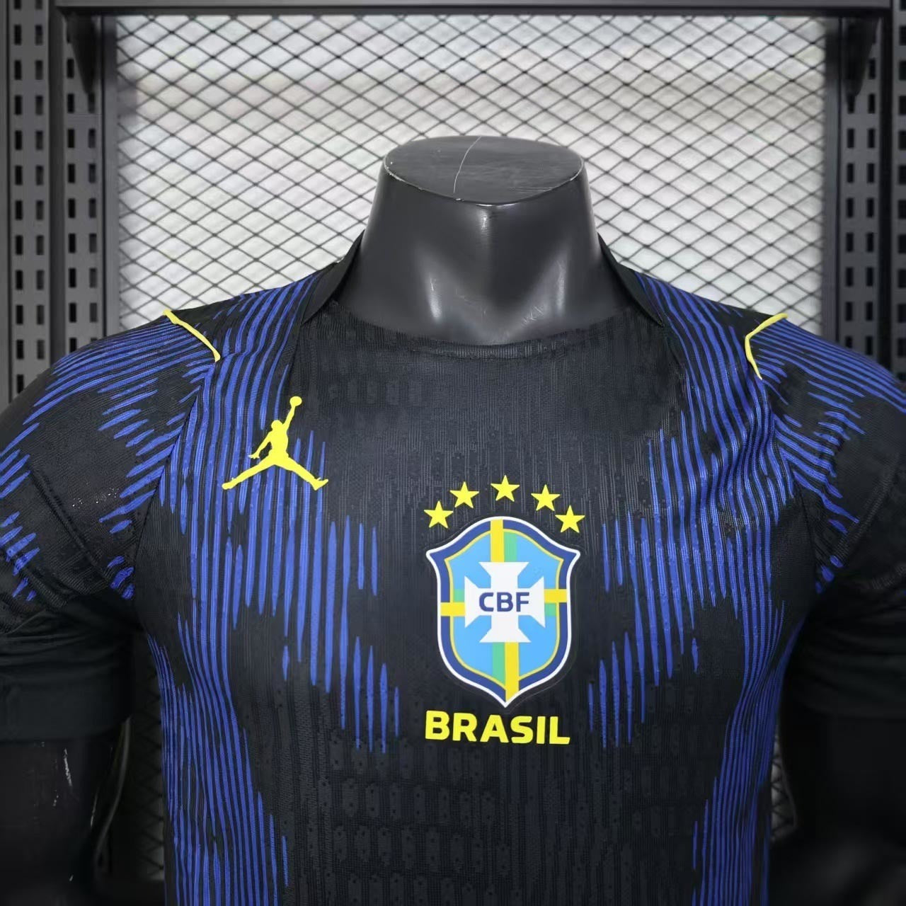 Camisa Pronta Entrega Brasil Away 2026/27 - Jordan Jogador Masculina - Azul/Preta