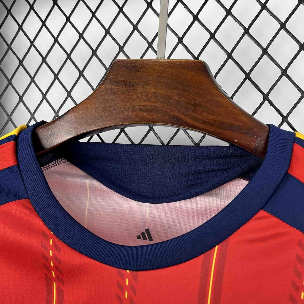 Camisa Pronta Entrega Seleção Espanha Home 2026/27 - Adidas Torcedor Masculina - Vermelha/Azul