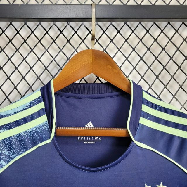 Camisa Pronta Entrega Ajax Away 2025/26 - Adidas Torcedor Masculina - Azul/Amarela