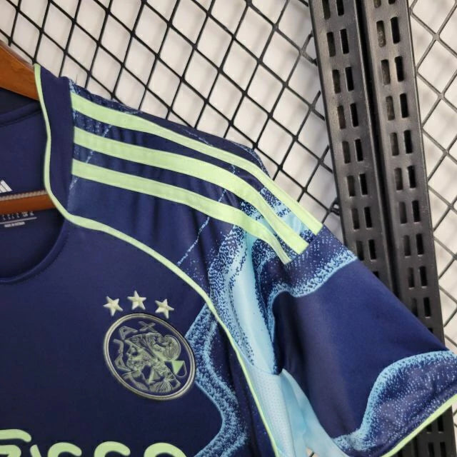 Camisa Pronta Entrega Ajax Away 2025/26 - Adidas Torcedor Masculina - Azul/Amarela