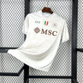 Camisa Pronta Entrega Napoli Away 2025/26 - EA7 Torcedor Masculina - Creme/Marrom