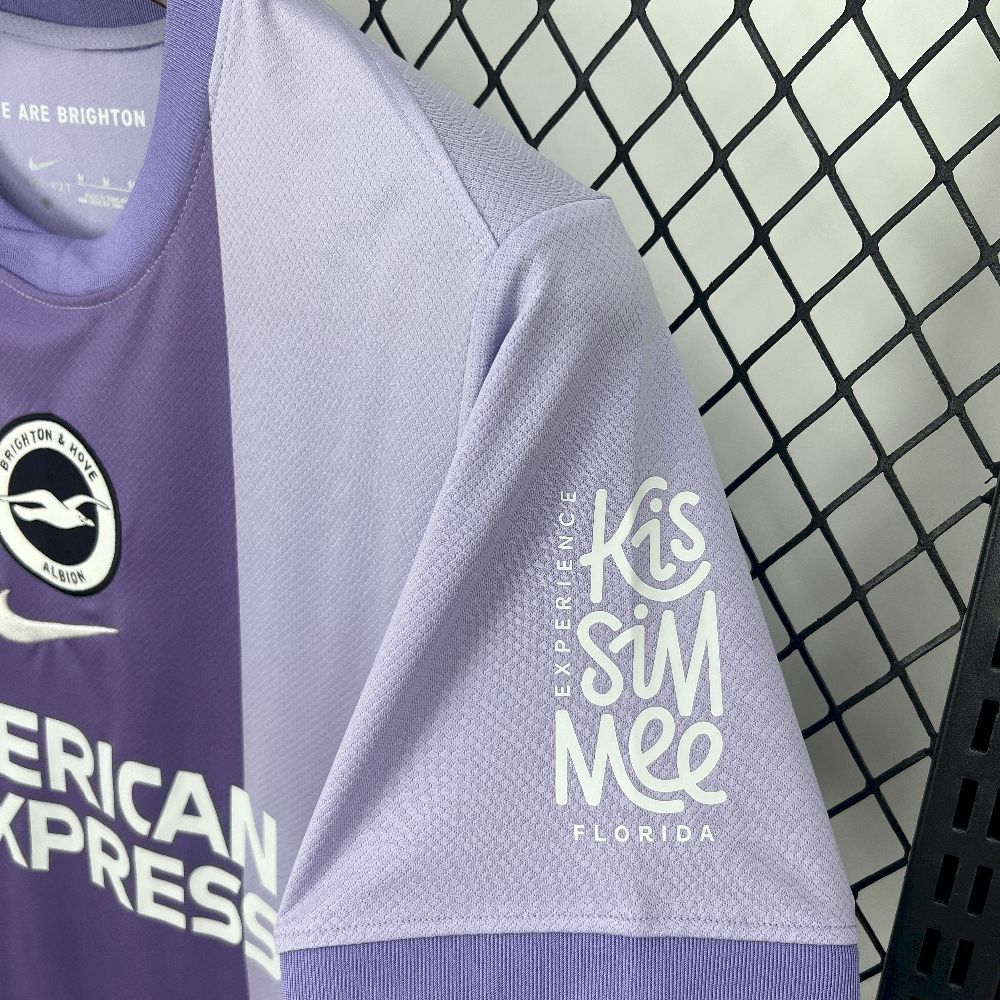 Camisa Pronta Entrega Brighton Away 2025/26 - Nike Torcedor Masculina - Roxa