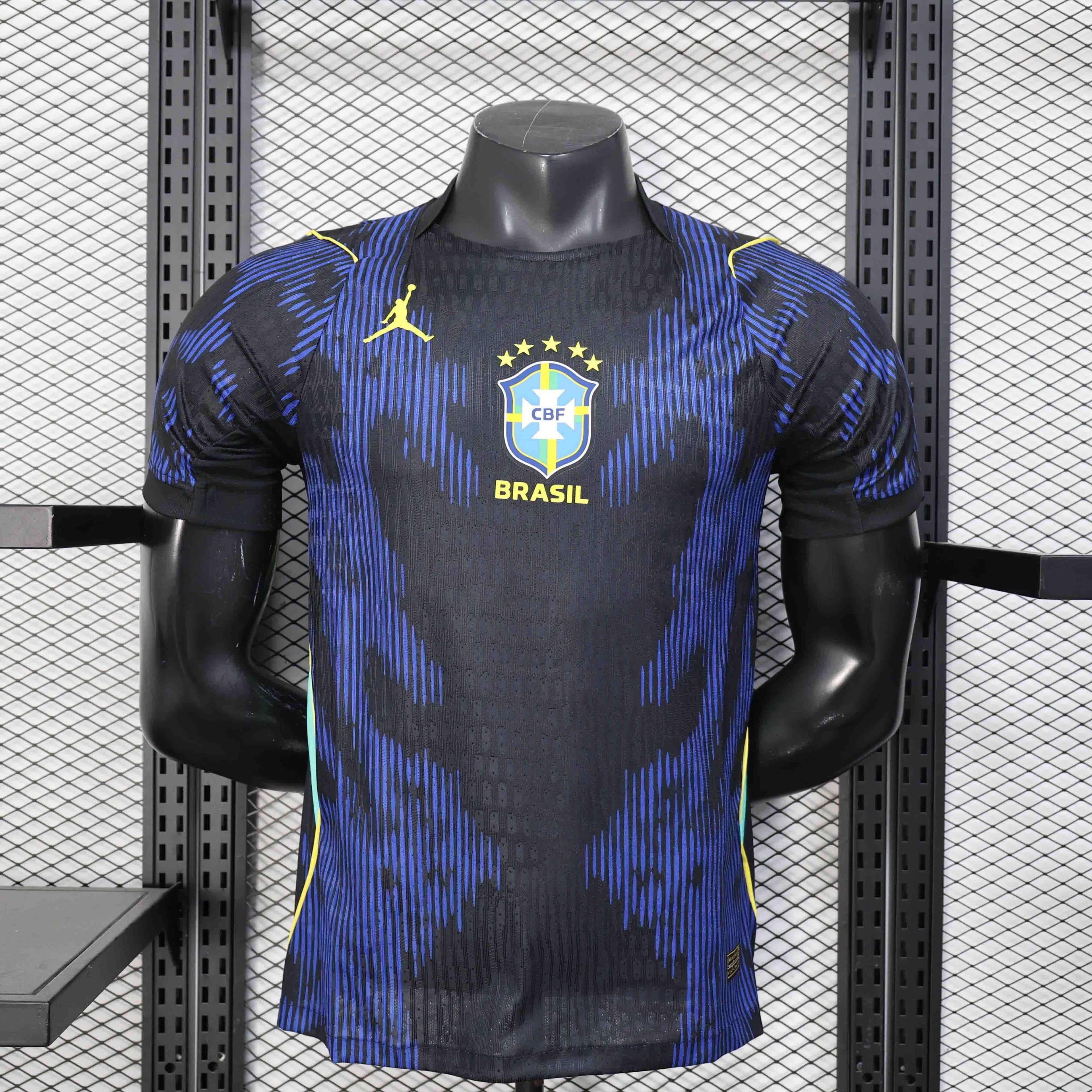 Camisa Pronta Entrega Brasil Away 2026/27 - Jordan Jogador Masculina - Azul/Preta