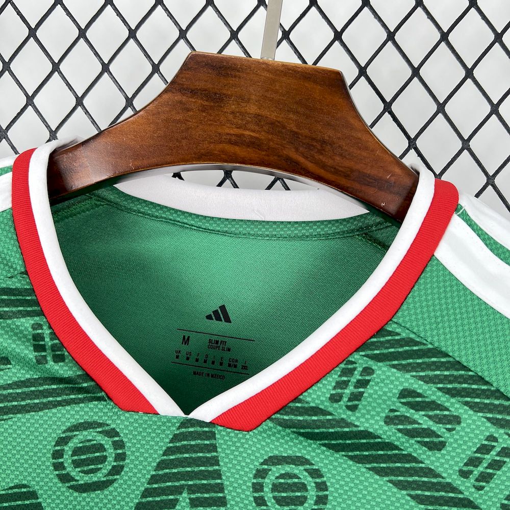 Camisa Pronta Entrega Seleção México Home 2026/27 - Adidas Torcedor Masculina - Verde/Branca