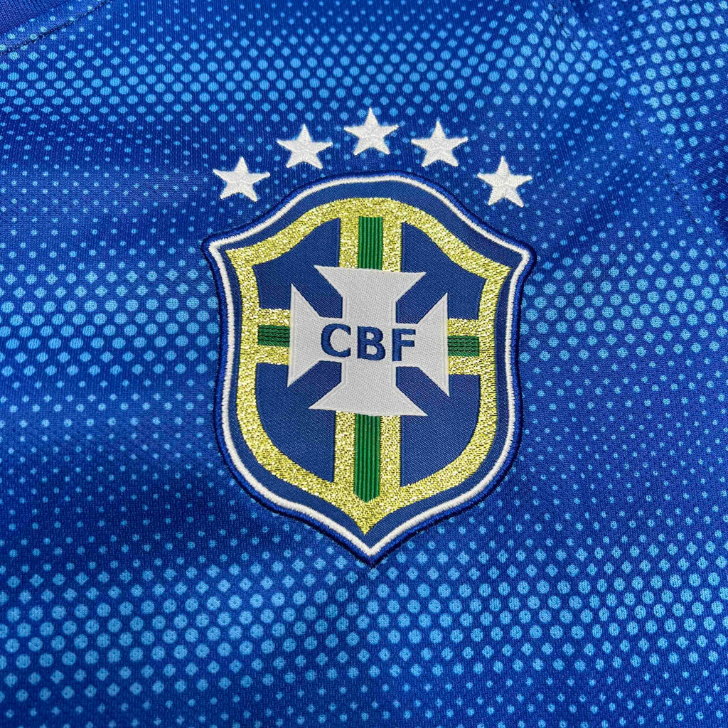 Camisa Pronta Entrega Seleção Brasil Away 2014/15 - Nike Retrô Masculina - Azul