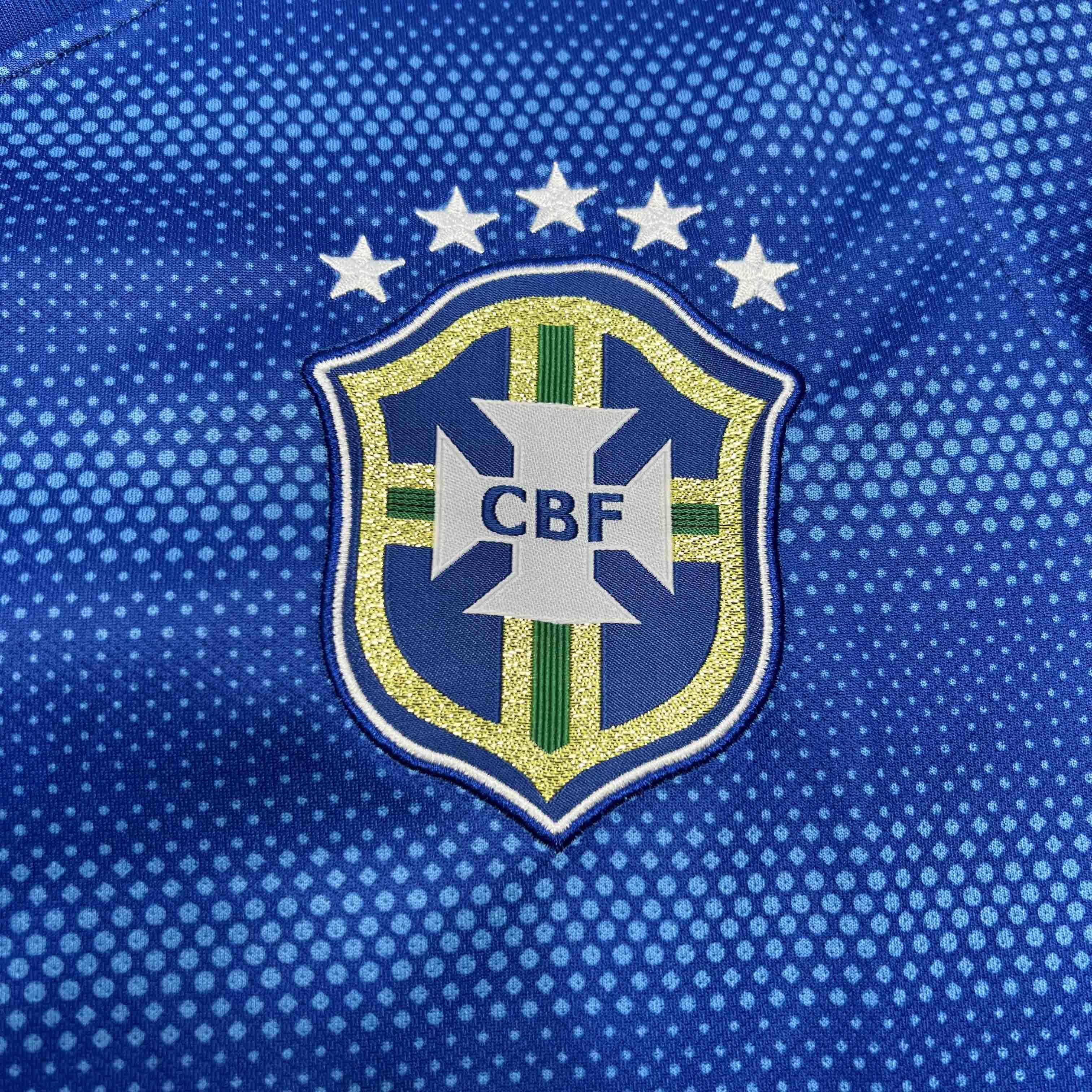 Camisa Pronta Entrega Seleção Brasil Away 2014/15 - Nike Retrô Masculina - Azul