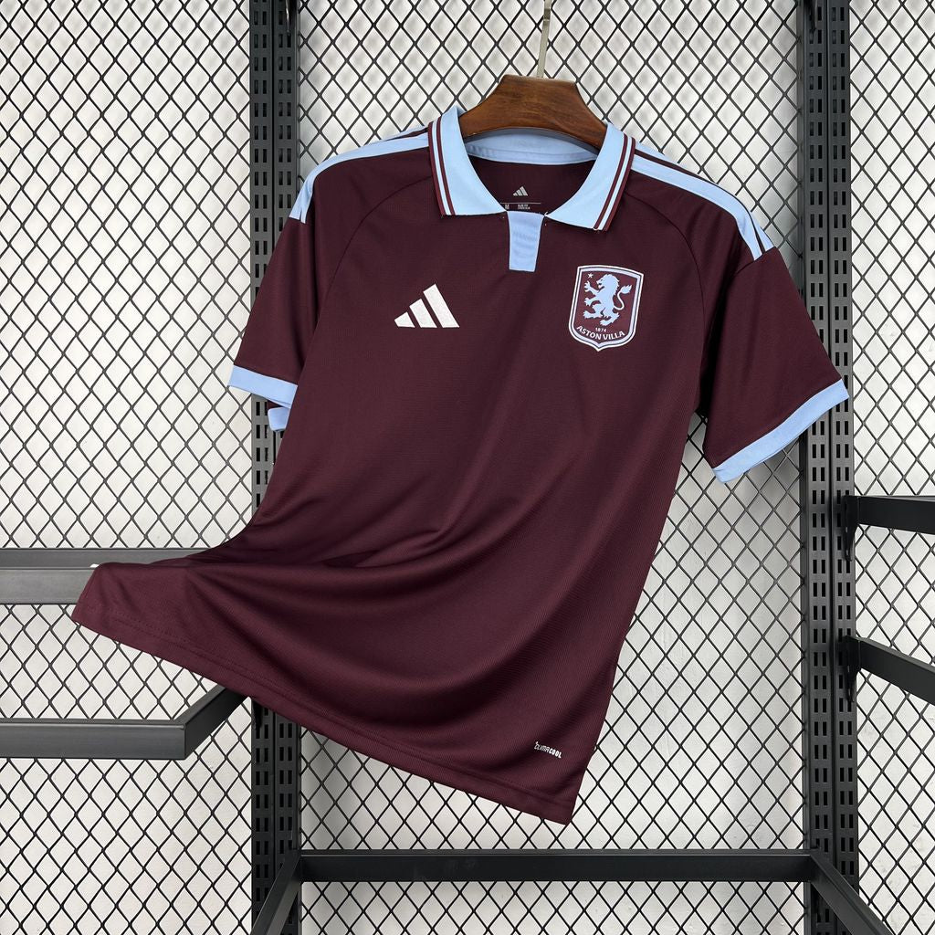 Camisa Pronta Entrega Aston Villa Home 2026/27 - Adidas Torcedor Masculina - Bordo/Azul