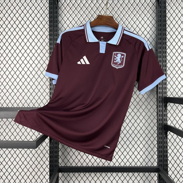 Camisa Pronta Entrega Aston Villa Home 2026/27 - Adidas Torcedor Masculina - Bordo/Azul