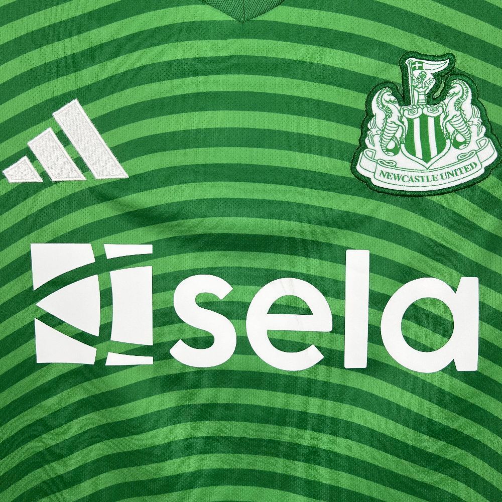 Camisa Pronta Entrega Newcastle Away 2025/26 - Adidas Torcedor Masculina - Verde/Branca