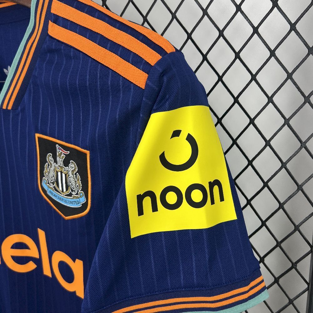 Camisa Pronta Entrega Newcastle Third 2025/26 - Adidas Torcedor Masculina - Azul/Laranja