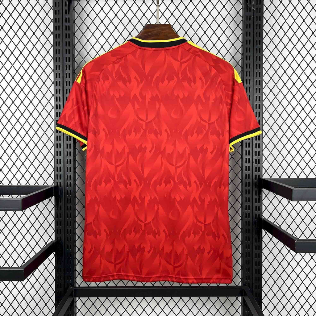 Camisa Pronta Entrega Seleção Bélgica Home 2026/27 - Adidas Torcedor Masculina - Vermelha/Amarela