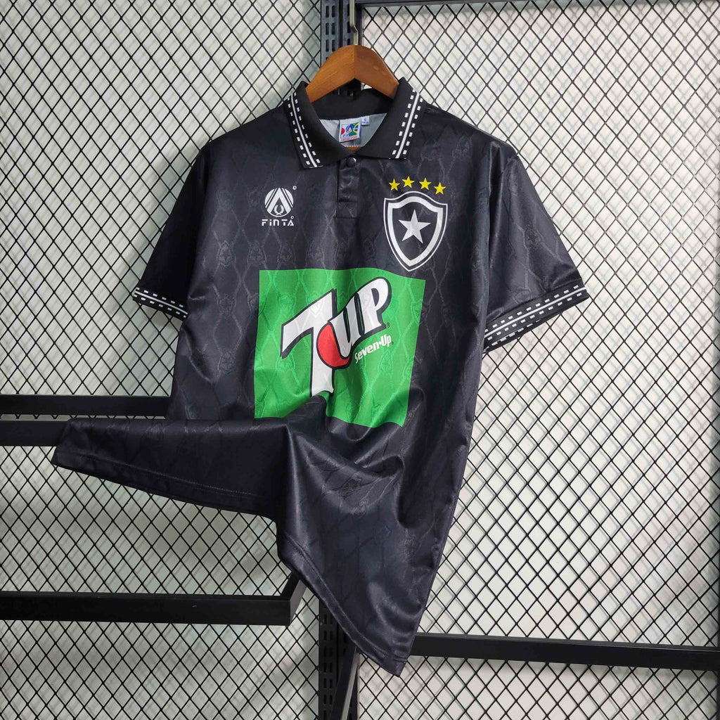 Camisa Pronta Entrega Botafogo Third 1995/96 - Finta Retrô Masculina - Preta/Branca