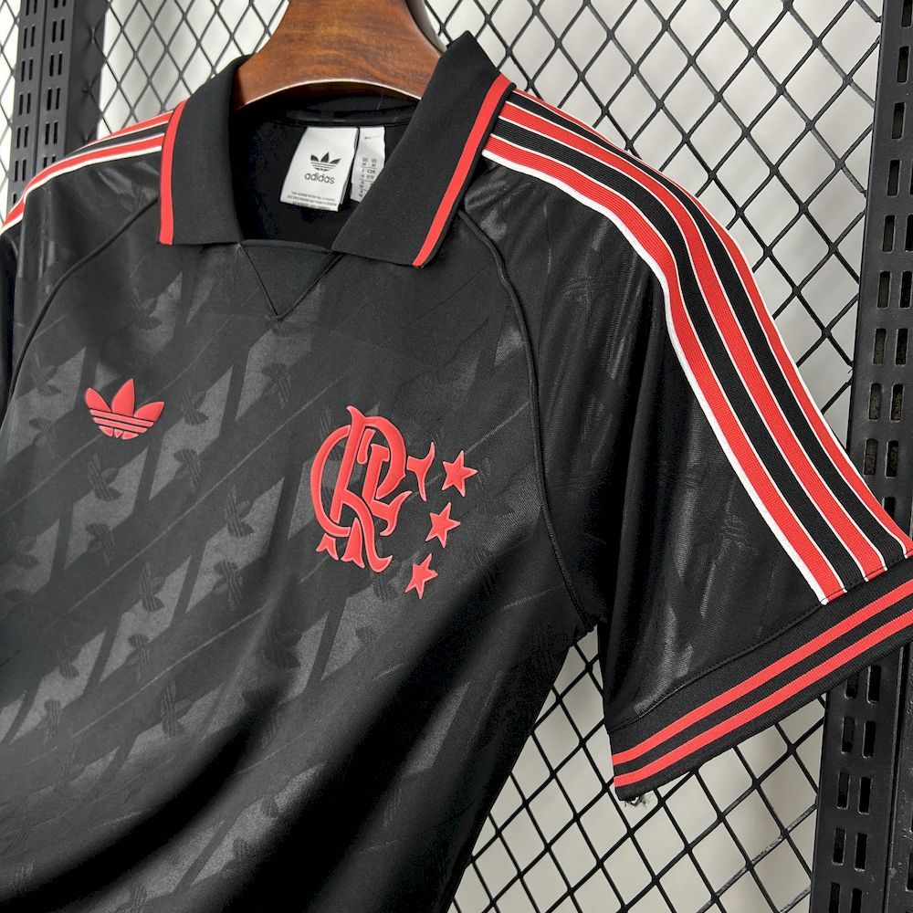 Camisa Pronta Entrega Flamengo Edição Especial 2024/25 - Adidas Torcedor Masculina - Preta/Vermelha