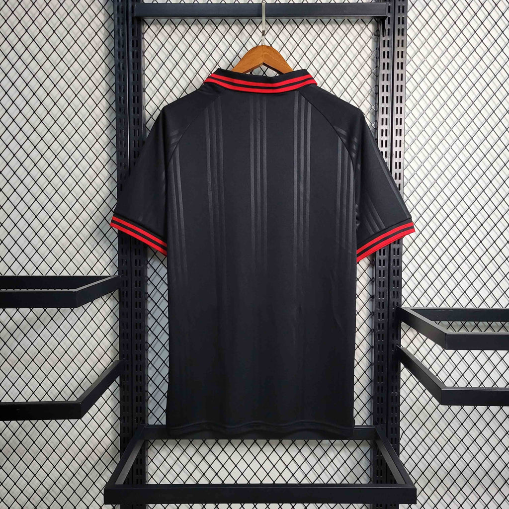 Camisa Pronta Entrega Flamengo Edição Black 2019/20 - Adidas Retrô Masculina - Preta/Vermelha