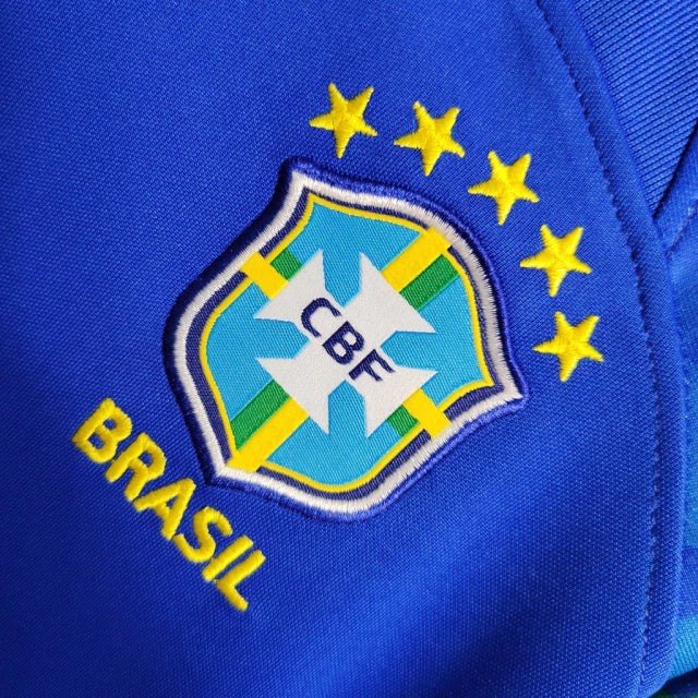 Camisa Pronta Entrega Brasil Away 2022/23 - Nike Torcedor Feminina - Azul/Verde