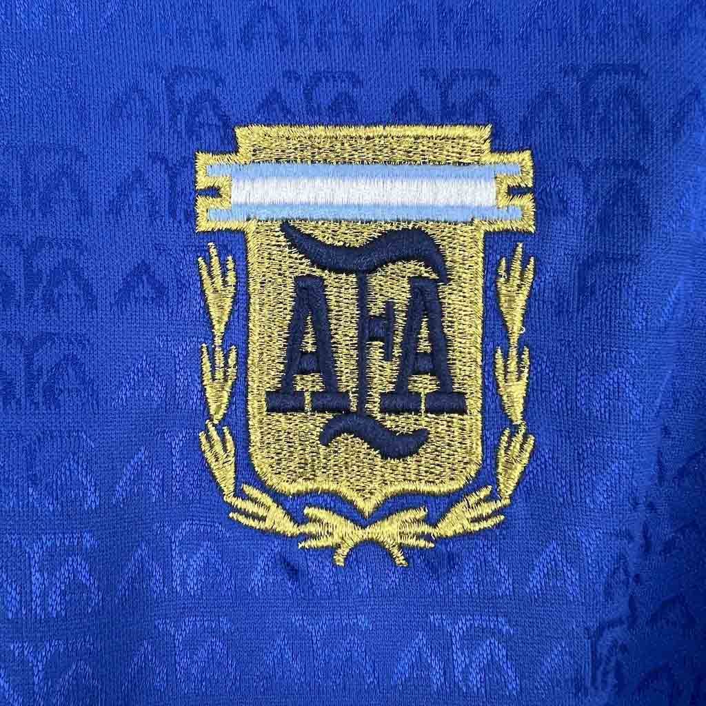 Camisa Pronta Entrega Seleção Argentina Away 1994/95 - Adidas Retrô Masculina - Azul/Preta