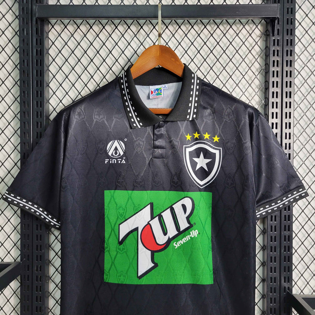 Camisa Pronta Entrega Botafogo Third 1995/96 - Finta Retrô Masculina - Preta/Branca