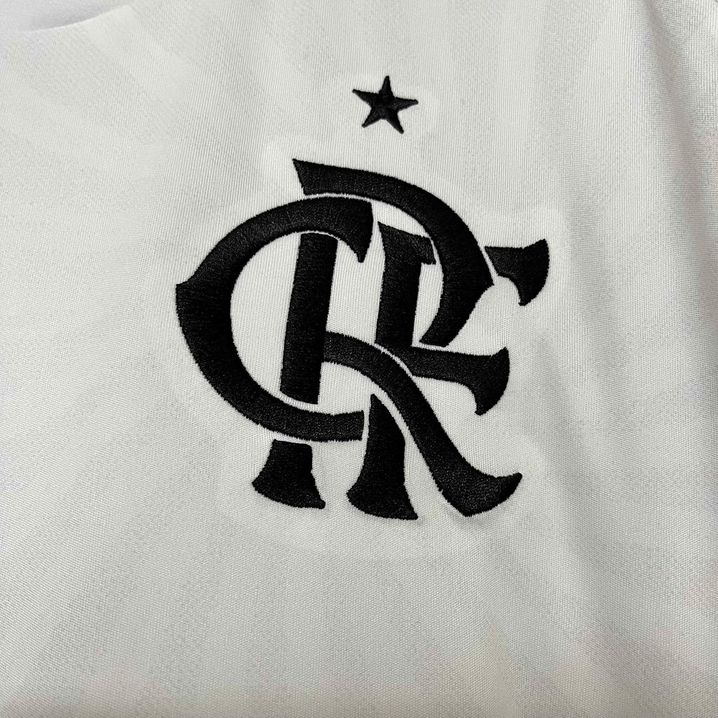 Camisa Pronta Entrega Flamengo Away 2024/25 - Adidas Torcedor Masculina - Branca/Vermelha