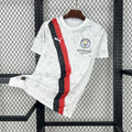 Camisa Pronta Entrega Manchester City Away 2025/26 - Puma Torcedor Masculina - Branca/Vermelha