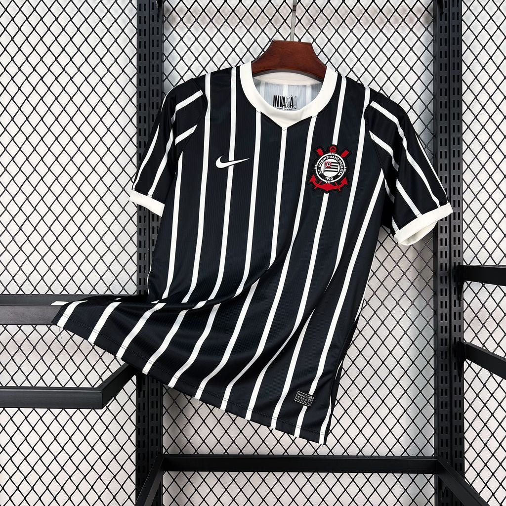 Camisa Pronta Entrega Corinthians Away 2026/27 - Nike Torcedor Masculina - Preta/Branca