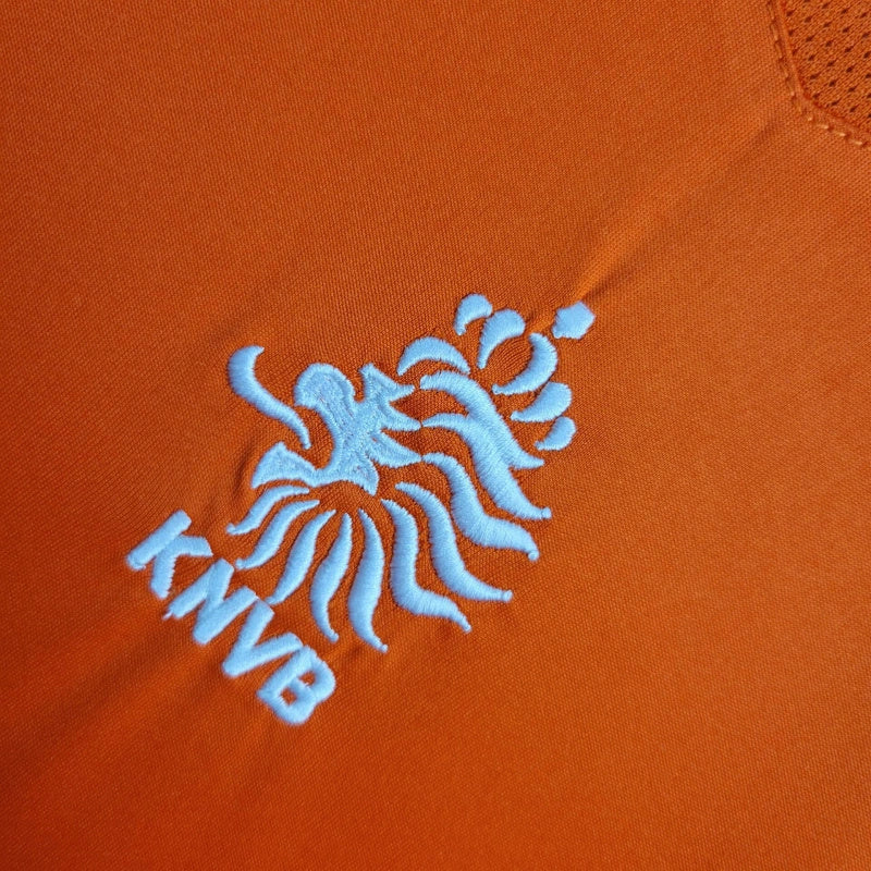Camisa Pronta Entrega Seleção Holanda Home 2004/05 - Nike Retrô Masculina - Laranja/Branca