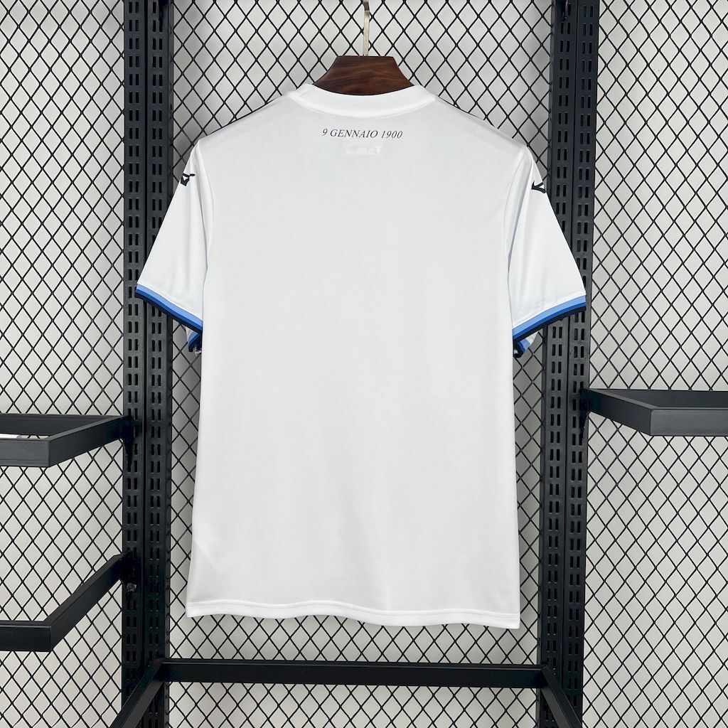 Camisa Pronta Entrega Lazio 125 Anos 2025/26 - Mizuno Torcedor Masculina - Branca/Azul