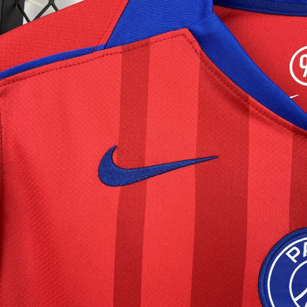 Camisa Pronta Entrega PSG Third 2025/26 - Nike Torcedor Masculina - Vermelha/Azul