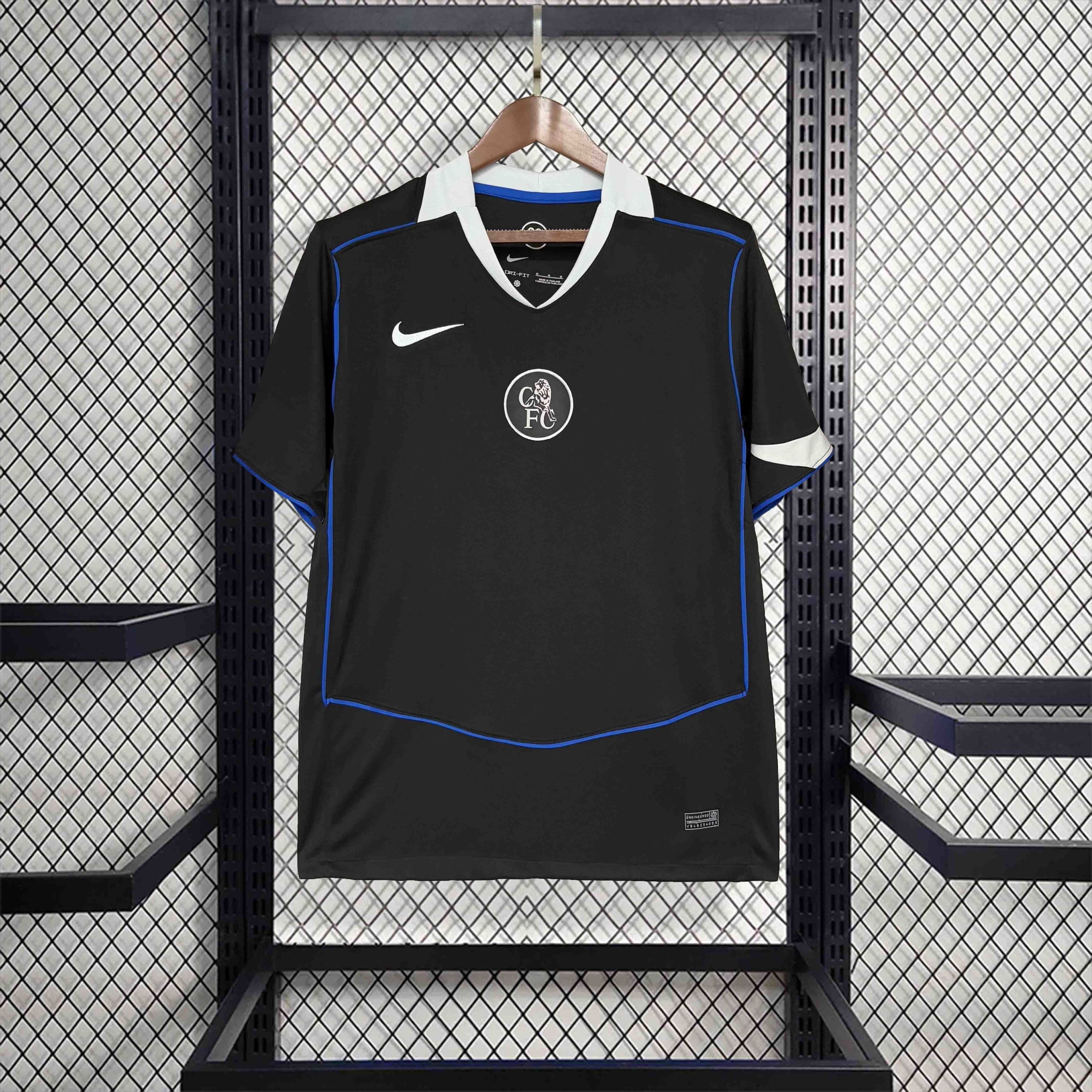 Camisa Pronta Entrega Chelsea Third 2025/26 - Nike Torcedor Masculina - Preta/Branca