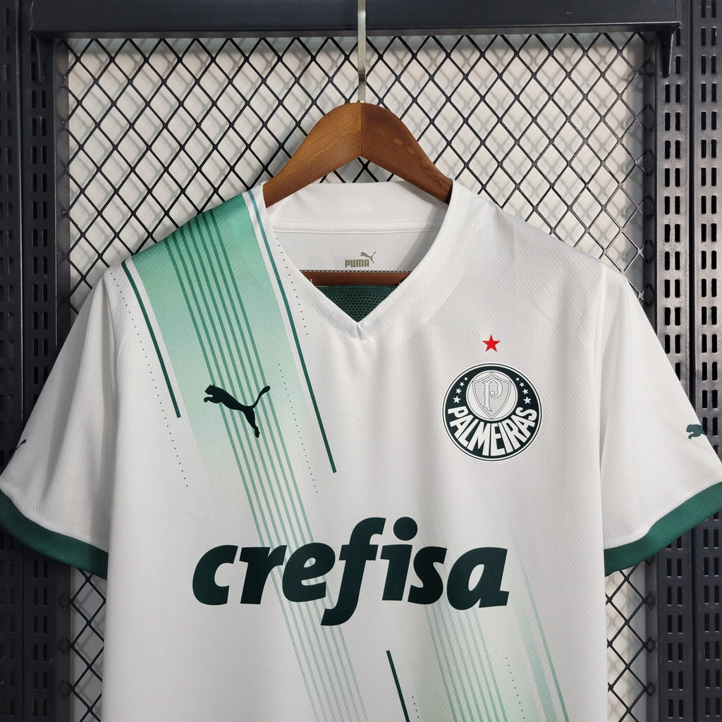 Camisa Pronta Entrega Palmeiras Away 2023/24 - Puma Torcedor Masculina - Branca/Verde