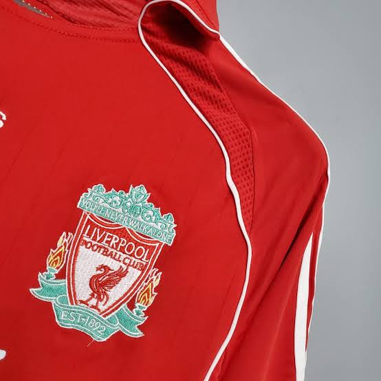 Camisa Pronta Entrega Liverpool Home 2006/07 - Adidas Retrô Masculina - Vermelha/Branca