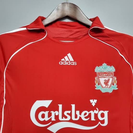 Camisa Pronta Entrega Liverpool Home 2006/07 - Adidas Retrô Masculina - Vermelha/Branca