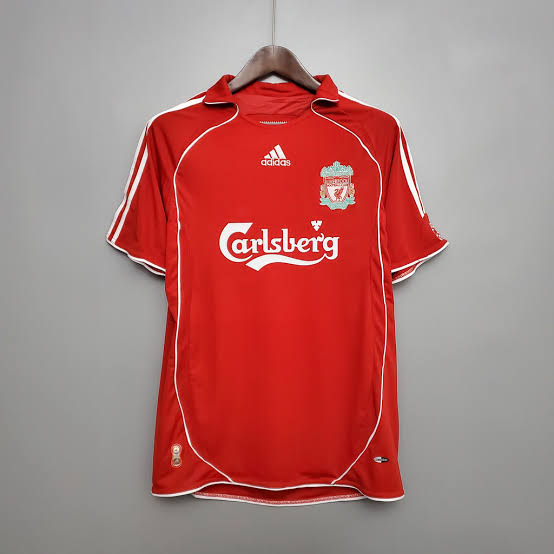 Camisa Pronta Entrega Liverpool Home 2006/07 - Adidas Retrô Masculina - Vermelha/Branca
