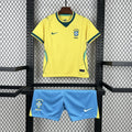Kit Infantil Pronta Entrega Seleção Brasil Home 2026/27 - Nike Torcedor - Amarela/Azul