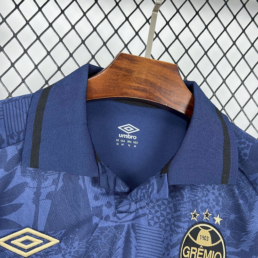 Camisa Pronta Entrega Grêmio Third 2025/26 - Umbro Torcedor Masculina - Azul/Dourado